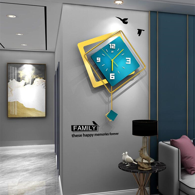 Luxury Lifestyle Living - Zegar ścienny 3D Nordic Square Swing,