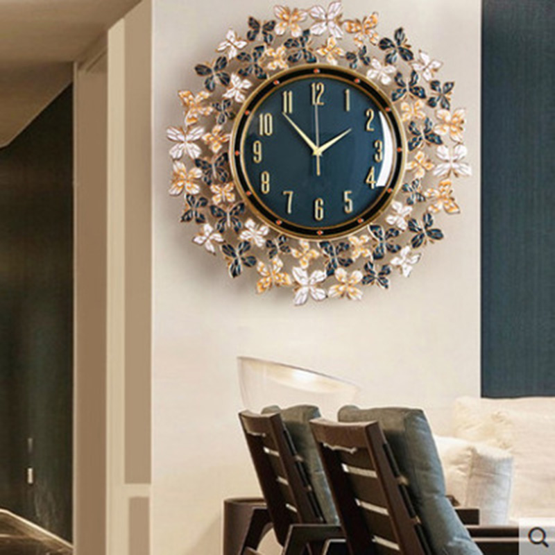 Luxury Lifestyle Living - Zegar ścienny emaliowany motyl salon dom